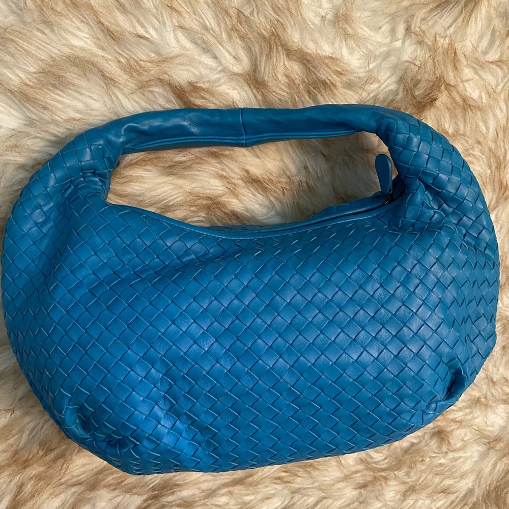 bottega Veneta sapphire blue belly hobo